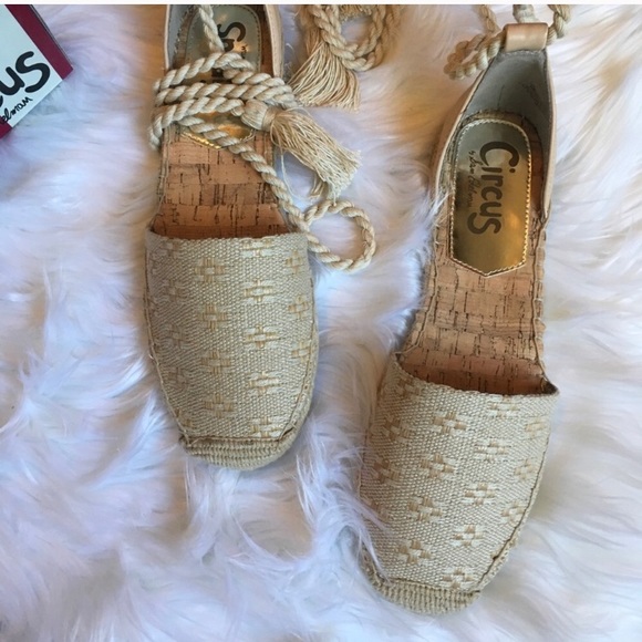 Sam Edelman Lenora Tie Up Espadrilles Sandals 9 - Picture 2 of 6
